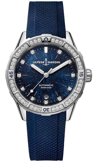 Review Best Ulysse Nardin Diver Starry Night 8163-182B1-3A/3A watches sale